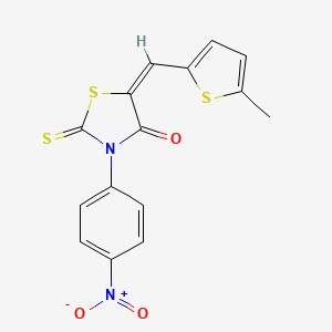 5-[(5-methyl-2-thienyl)methylene]-3-(4-nitrophenyl)-2-thioxo-1,3-thiazolidin-4-one