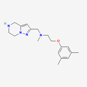 molecular formula C18H26N4O B5272435 [2-(3,5-dimethylphenoxy)ethyl]methyl(4,5,6,7-tetrahydropyrazolo[1,5-a]pyrazin-2-ylmethyl)amine dihydrochloride 