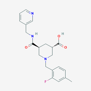 (3S,5S)-1-[(2-fluoro-4-methylphenyl)methyl]-5-(pyridin-3-ylmethylcarbamoyl)piperidine-3-carboxylic acid