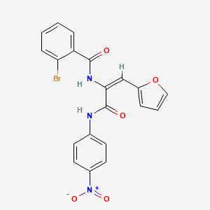 2-bromo-N-(2-(2-furyl)-1-{[(4-nitrophenyl)amino]carbonyl}vinyl)benzamide