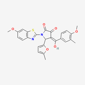 3-hydroxy-1-(6-methoxy-1,3-benzothiazol-2-yl)-4-(4-methoxy-3-methylbenzoyl)-5-(5-methyl-2-furyl)-1,5-dihydro-2H-pyrrol-2-one