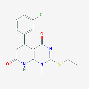 5-(3-chlorophenyl)-2-ethylsulfanyl-1-methyl-6,8-dihydro-5H-pyrido[2,3-d]pyrimidine-4,7-dione