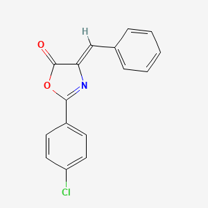 (4Z)-2-(4-CHLOROPHENYL)-4-(PHENYLMETHYLIDENE)-4,5-DIHYDRO-1,3-OXAZOL-5-ONE