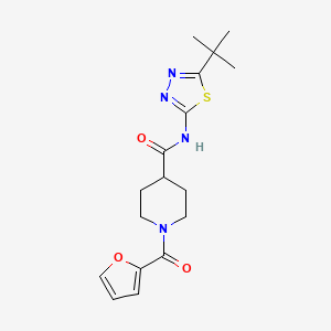 N-(5-tert-butyl-1,3,4-thiadiazol-2-yl)-1-(furan-2-carbonyl)piperidine-4-carboxamide