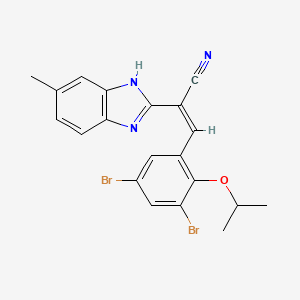 3-(3,5-dibromo-2-isopropoxyphenyl)-2-(5-methyl-1H-benzimidazol-2-yl)acrylonitrile