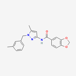 N-[5-methyl-1-(3-methylbenzyl)-1H-pyrazol-3-yl]-1,3-benzodioxole-5-carboxamide