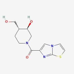 (3R*,4R*)-4-(hydroxymethyl)-1-(imidazo[2,1-b][1,3]thiazol-6-ylcarbonyl)-3-piperidinol