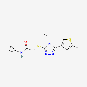 N-CYCLOPROPYL-2-{[4-ETHYL-5-(5-METHYL-3-THIENYL)-4H-1,2,4-TRIAZOL-3-YL]SULFANYL}ACETAMIDE