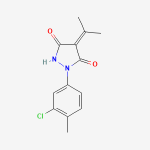 1-(3-chloro-4-methylphenyl)-4-(propan-2-ylidene)pyrazolidine-3,5-dione