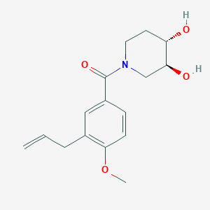 molecular formula C16H21NO4 B5272670 [(3S,4S)-3,4-dihydroxypiperidin-1-yl]-(4-methoxy-3-prop-2-enylphenyl)methanone 