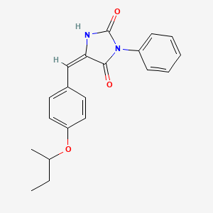 (5E)-5-[4-(butan-2-yloxy)benzylidene]-3-phenylimidazolidine-2,4-dione