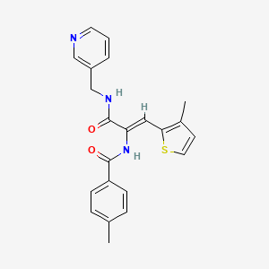 4-methyl-N-(2-(3-methyl-2-thienyl)-1-{[(3-pyridinylmethyl)amino]carbonyl}vinyl)benzamide