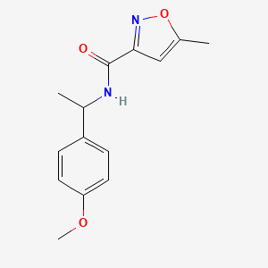 molecular formula C14H16N2O3 B5272718 N-[1-(4-methoxyphenyl)ethyl]-5-methyl-1,2-oxazole-3-carboxamide 