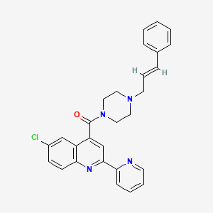 6-chloro-4-{[4-(3-phenyl-2-propen-1-yl)-1-piperazinyl]carbonyl}-2-(2-pyridinyl)quinoline