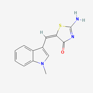 2-imino-5-[(1-methyl-1H-indol-3-yl)methylene]-1,3-thiazolidin-4-one