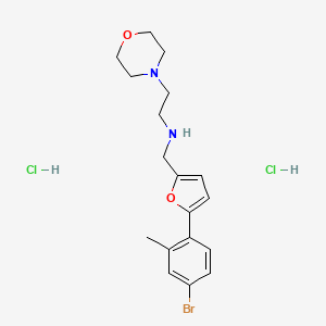 N-[[5-(4-bromo-2-methylphenyl)furan-2-yl]methyl]-2-morpholin-4-ylethanamine;dihydrochloride