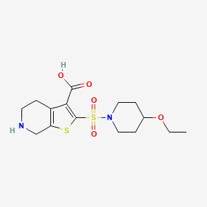 2-[(4-ethoxypiperidin-1-yl)sulfonyl]-4,5,6,7-tetrahydrothieno[2,3-c]pyridine-3-carboxylic acid