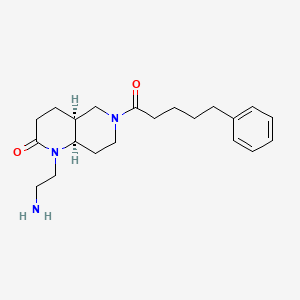 rel-(4aS,8aR)-1-(2-aminoethyl)-6-(5-phenylpentanoyl)octahydro-1,6-naphthyridin-2(1H)-one hydrochloride