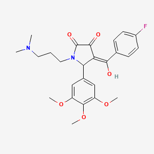 1-[3-(dimethylamino)propyl]-4-(4-fluorobenzoyl)-3-hydroxy-5-(3,4,5-trimethoxyphenyl)-1,5-dihydro-2H-pyrrol-2-one