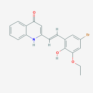 2-[2-(5-bromo-3-ethoxy-2-hydroxyphenyl)vinyl]-4-quinolinol