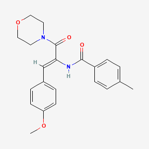 molecular formula C22H24N2O4 B5272778 N-[(1Z)-1-(4-Methoxyphenyl)-3-(morpholin-4-YL)-3-oxoprop-1-EN-2-YL]-4-methylbenzamide 