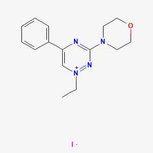 4-(1-ethyl-5-phenyl-1,2,4-triazin-1-ium-3-yl)morpholine;iodide