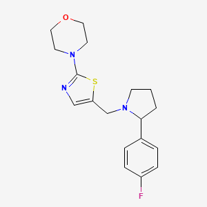 4-(5-{[2-(4-fluorophenyl)-1-pyrrolidinyl]methyl}-1,3-thiazol-2-yl)morpholine