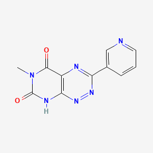 6-methyl-3-(3-pyridinyl)pyrimido[5,4-e][1,2,4]triazine-5,7(6H,8H)-dione