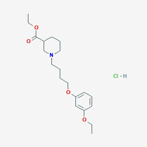 Ethyl 1-[4-(3-ethoxyphenoxy)butyl]piperidine-3-carboxylate;hydrochloride