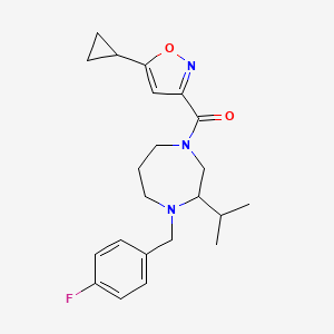 4-[(5-cyclopropyl-3-isoxazolyl)carbonyl]-1-(4-fluorobenzyl)-2-isopropyl-1,4-diazepane