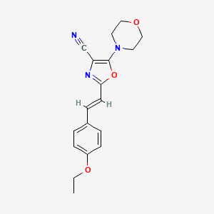 2-[(1E)-2-(4-ETHOXYPHENYL)ETHENYL]-5-(MORPHOLIN-4-YL)-1,3-OXAZOLE-4-CARBONITRILE