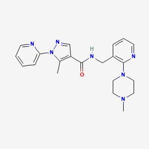 5-methyl-N-{[2-(4-methylpiperazin-1-yl)pyridin-3-yl]methyl}-1-pyridin-2-yl-1H-pyrazole-4-carboxamide