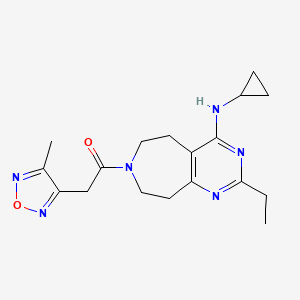 N-cyclopropyl-2-ethyl-7-[(4-methyl-1,2,5-oxadiazol-3-yl)acetyl]-6,7,8,9-tetrahydro-5H-pyrimido[4,5-d]azepin-4-amine