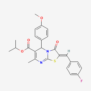 isopropyl 2-(4-fluorobenzylidene)-5-(4-methoxyphenyl)-7-methyl-3-oxo-2,3-dihydro-5H-[1,3]thiazolo[3,2-a]pyrimidine-6-carboxylate