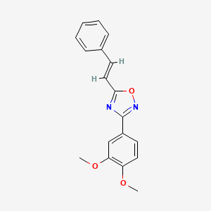 3-(3,4-dimethoxyphenyl)-5-(2-phenylvinyl)-1,2,4-oxadiazole