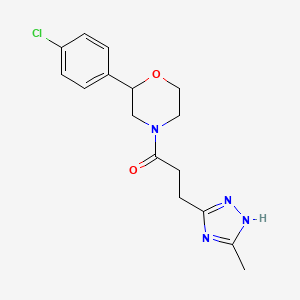 2-(4-chlorophenyl)-4-[3-(5-methyl-1H-1,2,4-triazol-3-yl)propanoyl]morpholine