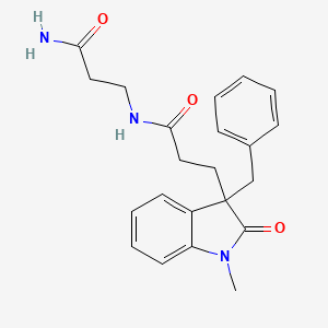 N-(3-amino-3-oxopropyl)-3-(3-benzyl-1-methyl-2-oxo-2,3-dihydro-1H-indol-3-yl)propanamide