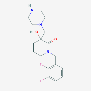 1-(2,3-difluorobenzyl)-3-hydroxy-3-(1-piperazinylmethyl)-2-piperidinone hydrochloride