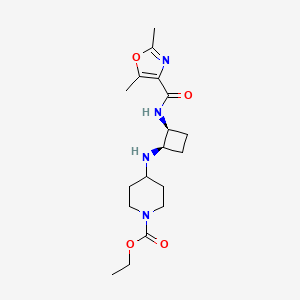 ethyl 4-[((1R*,2S*)-2-{[(2,5-dimethyl-1,3-oxazol-4-yl)carbonyl]amino}cyclobutyl)amino]-1-piperidinecarboxylate