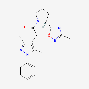 5-{(2S)-1-[(3,5-dimethyl-1-phenyl-1H-pyrazol-4-yl)acetyl]-2-pyrrolidinyl}-3-methyl-1,2,4-oxadiazole