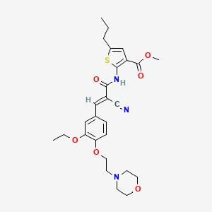 methyl 2-[(2-cyano-3-{3-ethoxy-4-[2-(4-morpholinyl)ethoxy]phenyl}acryloyl)amino]-5-propyl-3-thiophenecarboxylate