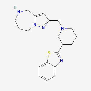 2-{[3-(1,3-benzothiazol-2-yl)-1-piperidinyl]methyl}-5,6,7,8-tetrahydro-4H-pyrazolo[1,5-a][1,4]diazepine dihydrochloride