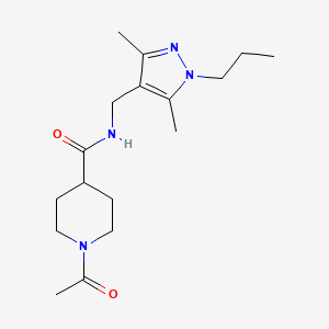 1-acetyl-N-[(3,5-dimethyl-1-propyl-1H-pyrazol-4-yl)methyl]piperidine-4-carboxamide