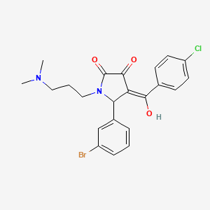 5-(3-bromophenyl)-4-(4-chlorobenzoyl)-1-[3-(dimethylamino)propyl]-3-hydroxy-1,5-dihydro-2H-pyrrol-2-one