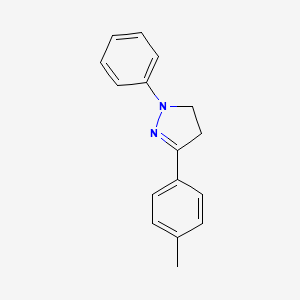 molecular formula C16H16N2 B5273138 1H-Pyrazole, 4,5-dihydro-3-(4-methylphenyl)-1-phenyl- CAS No. 959-07-9