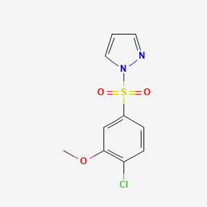 1-(4-chloro-3-methoxybenzenesulfonyl)-1H-pyrazole