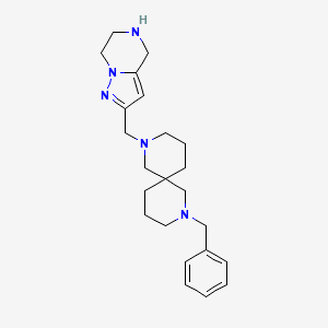 molecular formula C23H33N5 B5273144 2-benzyl-8-(4,5,6,7-tetrahydropyrazolo[1,5-a]pyrazin-2-ylmethyl)-2,8-diazaspiro[5.5]undecane dihydrochloride 