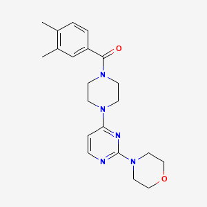 4-{4-[4-(3,4-dimethylbenzoyl)-1-piperazinyl]-2-pyrimidinyl}morpholine