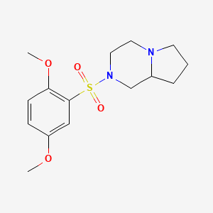 molecular formula C15H22N2O4S B5273181 2-[(2,5-dimethoxyphenyl)sulfonyl]octahydropyrrolo[1,2-a]pyrazine 