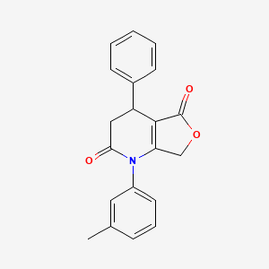 1-(3-methylphenyl)-4-phenyl-4,7-dihydro-3H-furo[3,4-b]pyridine-2,5-dione